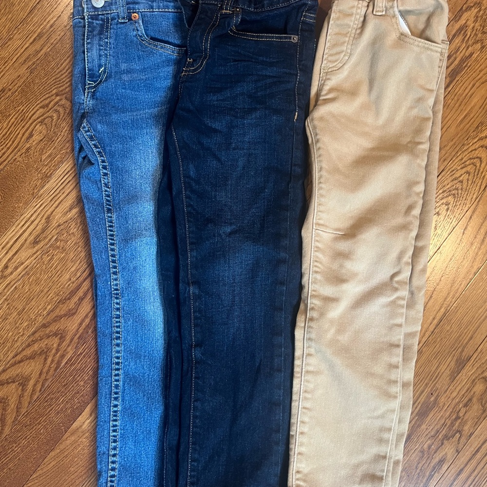 Blue and Tan Jeans Set